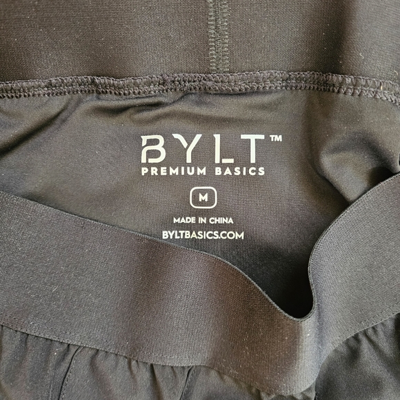 BYLT Basics Size M Ralley Skirt in Black Pleated with Built in Shorts Stretchy - Picture 8 of 9